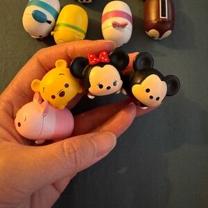 Disney Tsum Tsum Plush Set - Black, Yellow, Pink